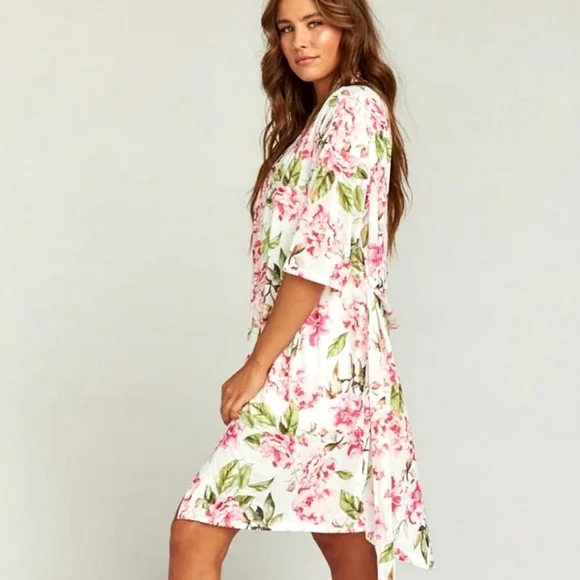 Show Me Your Mumu Brie Floral Kimono Robe Small - Picture 4 of 11